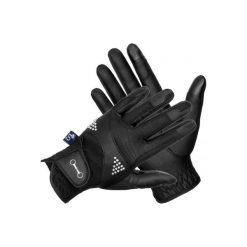 Rękawiczki jeździeckie damskie EQUESTRIAN QUEEN Bahama 26SS. Czarne rękawiczki dziecięce EQUESTRIAN QUEEN, z zamszu, bez ramiączek. Za 106.99 zł.