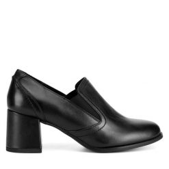 Półbuty Lasocki. Czarne półbuty damskie Lasocki, bez wzorów, bez obcasa, na obcasie. Za 154.99 zł.