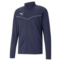 Kurtka dresowa Puma TeamRise Poly. Niebieskie bluzy bez kaptura męskie Puma, bez wzorów, z dresówki, sportowe, bez kaptura. Za 235.50 zł.