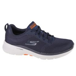 Buty do chodzenia Męskie Skechers Skechers Go Walk 6 Avalo. Niebieskie buty sportowe na co dzień męskie Skechers, bez zapięcia, trekkingowe. Za 329.99 zł.