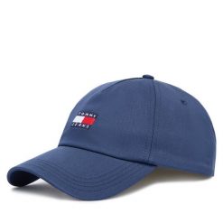 Czapka z daszkiem Tommy Jeans. Niebieskie czapki męskie Tommy Jeans, bez wzorów, z jeansu. Za 149.99 zł.