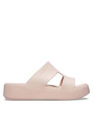 Crocs Klapki Getaway Platform H-Strap 209409 Écru. Klapki damskie Crocs, bez wzorów, z tworzywa sztucznego, bez obcasa. Za 199.99 zł.
