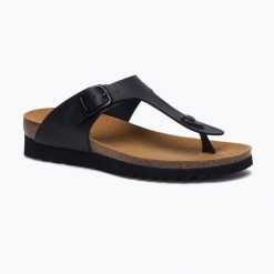 Japonki damskie Scholl Boa Vista Med. Czarne klapki damskie Scholl, bez wzorów, z materiału, bez obcasa. Za 239.99 zł.