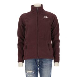 Second life - Kurtka polarowa TNF Bordeaux dla kobiet - Jak nowy. Czerwone kurtki damskie The North Face, bez wzorów, z polaru, bez kaptura. Za 170.36 zł.