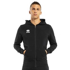 Kurtka z kapturem Errea Philip. Czarne kurtki męskie ERREA, m, bez wzorów, z bawełny, casualowe, z kapturem. Za 270.50 zł.