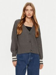 Guess Jeans Kardigan W4BR81 Z3HM1 Szary Regular Fit. Szare kardigany damskie Guess Jeans, xl, z aplikacjami, z bawełny. Za 239.99 zł.