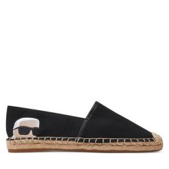 Espadryle KARL LAGERFELD. Czarne espadryle damskie Karl Lagerfeld, bez wzorów, bez obcasa. Za 309.99 zł.