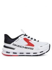 Skechers Sneakersy Slip-Ins: Glide-Step Plus - Vista-Lane 404203L/WBKR Biały. Białe buty sportowe chłopięce Skechers, z materiału, bez zapięcia. Za 269.99 zł.