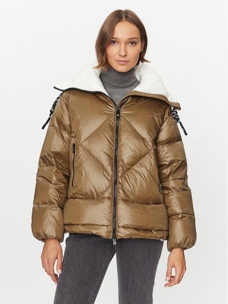 Deha Kurtka puchowa D93581 Brązowy Regular Fit. Brązowe kurtki damskie Deha, m, bez wzorów, z puchu, bez kaptura. Za 849.99 zł.