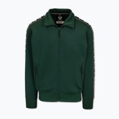 Bluza męska Pitbull Track Jacket Powers. Czarne bluzy bez kaptura męskie PITBULL, bez wzorów, sportowe, bez kołnierzyka, bez ramiączek. Za 249.99 zł.