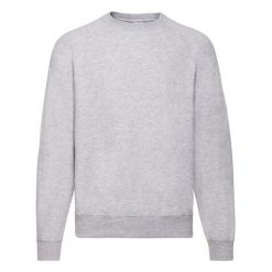 Męska Klasyczna Zwykła Bluza Raglanowa. Szare bluzy bez kaptura męskie Fruit of the Loom, m. Za 64.99 zł.