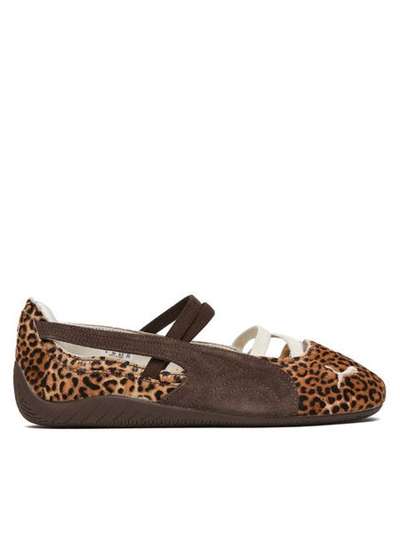 Puma Baleriny Speedcat Ballet Wild 406689 01 Brązowy. Brązowe baleriny damskie Puma, bez wzorów, ze skóry, bez obcasa. Za 269.99 zł.