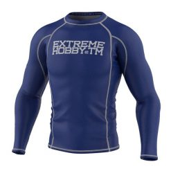 Koszulka sportowa męska Rashguard do MMA EXTREME HOBBY TRACE. Niebieskie bielizna termoaktywna męska EXTREME HOBBY, m, bez wzorów, z bawełny. Za 209.00 zł.