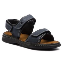Sandały Josef Seibel. Niebieskie sandały męskie Josef Seibel, bez zapięcia. Za 312.99 zł.