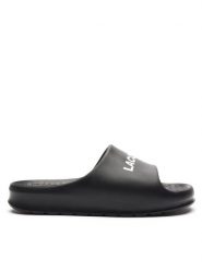 Lacoste Klapki Branded Serve Slide 2.0 747CMA0015 Czarny. Czarne klapki i japonki męskie Lacoste, z tworzywa sztucznego. Za 139.99 zł.
