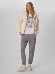 4F Spodnie dresowe joggery damskie - szare XS. Szare spodnie dresowe damskie 4f, xs, bez wzorów, z dresówki. Za 149.99 zł.