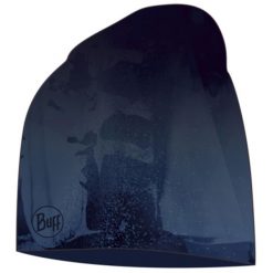 Czapka BUFF ECOSTRECH & POLAR BEANIE ATIV NAVY. Niebieskie czapki męskie Buff, bez wzorów, z polaru, sportowe. Za 106.32 zł.