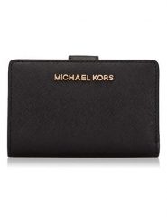 Michael Kors Skórzany portfel w kolorze czarnym - 13 x 7,5 x 2,5 cm rozmiar: onesize. Czarne portfele damskie Michael Kors, bez wzorów, z materiału. Za 523.38 zł.