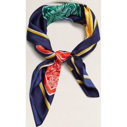 Mango - Apaszka Hearts. Niebieskie apaszki damskie Mango, bez wzorów, z materiału. Za 49.90 zł.