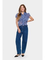 SAINT TROPEZ Bluzka w kolorze błękitnym rozmiar: XS. Niebieskie bluzki damskie Saint Tropez, xs, bez wzorów, bez kołnierzyka, bez ramiączek. Za 86.99 zł.