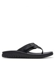 Clarks Japonki Wesley Sun 26176988 Czarny. Czarne klapki i japonki męskie Clarks, ze skóry. Za 269.99 zł.