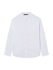 Mayoral Koszula 6176 Biały Regular Fit. Białe koszule chłopięce Mayoral, bez wzorów, z bawełny, bez kołnierzyka, bez ramiączek. Za 139.99 zł.