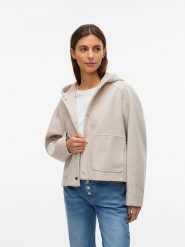 Vero Moda Kurtka przejściowa w kolorze beżowym rozmiar: M. Brązowe kurtki damskie Vero Moda, m, bez wzorów, bez kaptura. Za 144.24 zł.