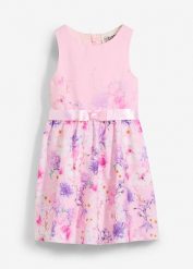 Rozkloszowana sukienka. Czerwone sukienki dziewczęce bonprix, na lato, bez wzorów, bez ramiączek. Za 109.99 zł.