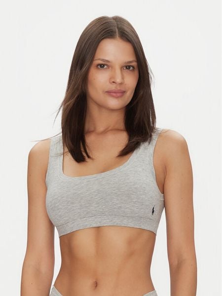 Polo Ralph Lauren Biustonosz top 4P0499 Szary. Szare biustonosze Polo Ralph Lauren, bez wzorów, z bawełny. Za 179.99 zł.