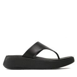Japonki FitFlop. Czarne klapki damskie FitFlop, bez wzorów, bez obcasa. Za 319.99 zł.