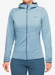 Bluza z kapturem damska Rab Evolute Hoody. Niebieskie bluzy z kapturem damskie RAB, l, z materiału. Za 571.99 zł.