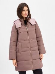 Liu Jo Collection płaszcz puchowy Kobiety brązowy, XL. Brązowe płaszcze damskie Liu Jo Collection, xl, bez wzorów, z puchu, eleganckie. Za 1,249.95 zł.