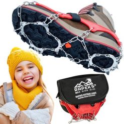 Raczki turystyczne na buty Rapeks Icetrak Light. Czerwone buty trekkingowe męskie RAPEKS, bez zapięcia, trekkingowe. W wyprzedaży za 79.90 zł.