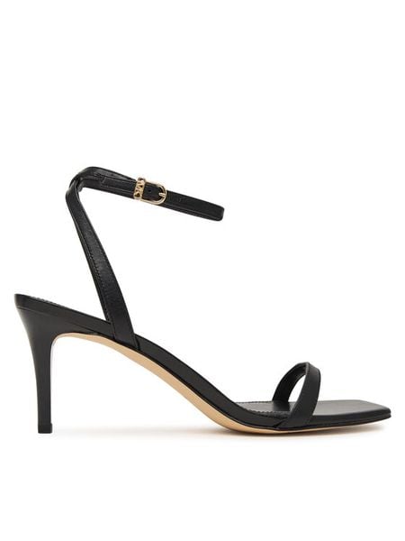 MICHAEL Michael Kors Sandały Liana Mid 40S6LNMS1L Czarny. Czarne sandały damskie MICHAEL Michael Kors, bez wzorów, ze skóry, bez obcasa, na szpilce. Za 739.99 zł.