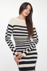 Sukienka midi w paski TWINSET. Sukienki damskie Twinset Milano, s, bez wzorów, bez kołnierzyka, bez ramiączek, midi. Za 1,129.00 zł.