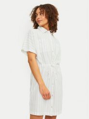 JJXX Sukienka koszulowa Sana 12249747 Biały Relaxed Fit. Białe sukienki damskie JJXX, s, bez wzorów, z bawełny, bez kołnierzyka, bez ramiączek, koszulowe. Za 109.99 zł.