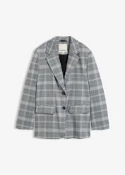 Żakiet oversize. Czarne marynarki i żakiety damskie bonprix, bez wzorów. Za 169.99 zł.