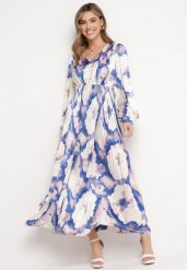 Beżowo-Fioletowa Satynowa Sukienka Maxi Rozkloszowana z Guzikami Ulrina. Brązowe sukienki damskie Born2be, l, bez wzorów, z materiału, eleganckie, bez kołnierzyka, bez ramiączek, maxi, rozkloszowane. Za 149.99 zł.