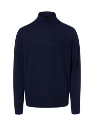BOSS Orange sweter z dzianiny Mężczyźni Sztuczne włókno niebieski, S. Niebieskie swetry męskie Boss Orange, m, bez wzorów, z dzianiny, bez kołnierzyka. Za 629.95 zł.