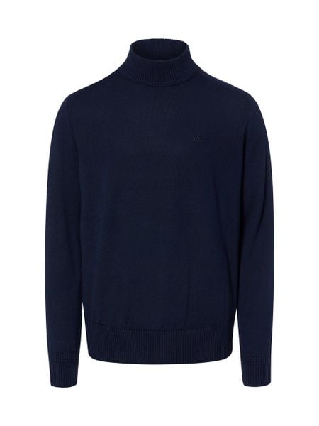 BOSS Orange sweter z dzianiny Mężczyźni Sztuczne włókno niebieski, S. Niebieskie swetry męskie Boss Orange, m, bez wzorów, z dzianiny, bez kołnierzyka. Za 629.95 zł.