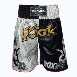 Spodenki treningowe Top King Kickboxing. Czarne szorty damskie TOP KING, bez wzorów, z materiału, sportowe. Za 419.99 zł.