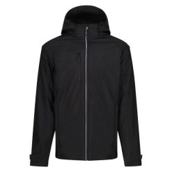 Kurtka Softshellowa Męska 4 W 1. Czarne kurtki męskie Regatta, m, bez wzorów, z softshellu, sportowe, bez kaptura. Za 380.99 zł.