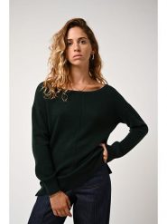 AUTHENTIC CASHMERE Kaszmirowy sweter "Faraut" w kolorze ciemnozielonym rozmiar: XL. Zielone swetry klasyczne damskie AUTHENTIC CASHMERE, xl, z kaszmiru, bez kołnierzyka. Za 431.45 zł.