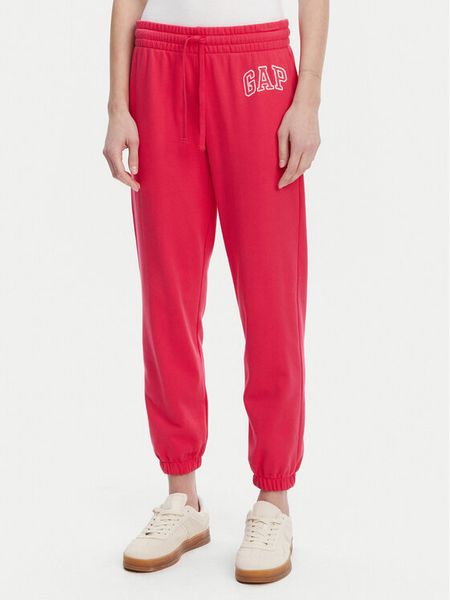 Gap Spodnie dresowe 889527-04 Różowy Relaxed Fit. Czerwone spodnie dresowe damskie GAP, xs, bez wzorów, z bawełny. Za 129.99 zł.