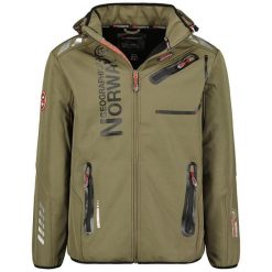Softshell męski Geographical Norway ROYAUTE DB KAKI-NOIR, khaki. Czarne kurtki softshell damskie Geographical Norway, m, bez wzorów, z elastanu. Za 249.00 zł.