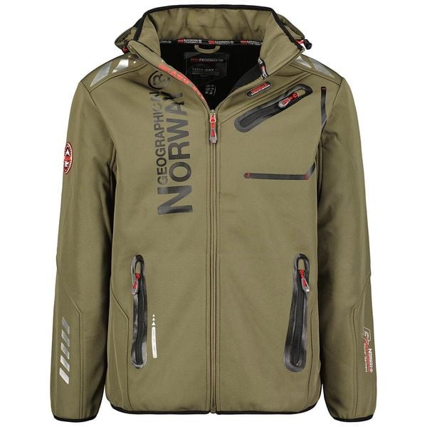 Softshell męski Geographical Norway ROYAUTE DB KAKI-NOIR, khaki. Czarne kurtki softshell damskie Geographical Norway, m, bez wzorów, z elastanu. Za 239.00 zł.