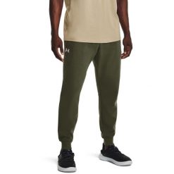 Spodnie Under Armour UA Rival Fleece, Mężczyźni. Białe spodnie materiałowe męskie Under Armour, bez wzorów, z bawełny, sportowe. Za 199.00 zł.
