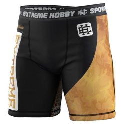 Spodenki Vale Tudo do MMA męskie EXTREME HOBBY GOLDEN WARRIOR. Czarne szorty męskie EXTREME HOBBY, z elastanu, bez kołnierzyka. Za 168.00 zł.