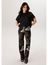 Aniston Spodnie w kolorze czarnym rozmiar: 44. Czarne spodnie materiałowe damskie Aniston, bez wzorów, z materiału, z podwyższonym stanem. Za 130.99 zł.