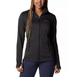 Damska bluza polarowa Columbia Park View Grid Fleece z pełnym zamkiem błyskawicz. Czarne bluzy bez kaptura damskie Columbia, xl, z polaru. Za 329.00 zł.